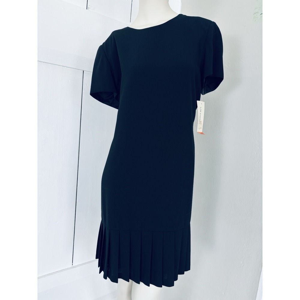 Vintage 90s Liz Claiborne‎ Black Dress Womens Size 14P Business NWT New! NOS